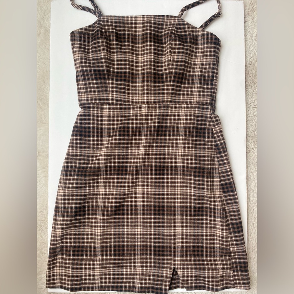 GB Junior Brown Plaid Dresss